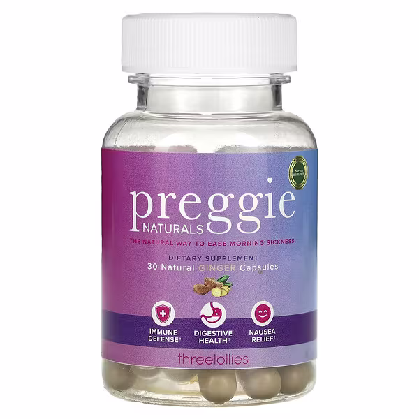 Preggie, Natural Ginger, 30 Capsules (500 mg per Capsule)
