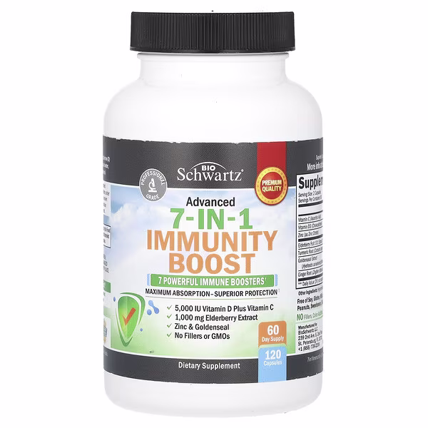 BioSchwartz, Advanced 7-in-1 Immunity Boost, 120 Capsules