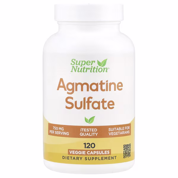 Super Nutrition, Agmatine Sulfate, 750 mg, 120 Veggie Capsules