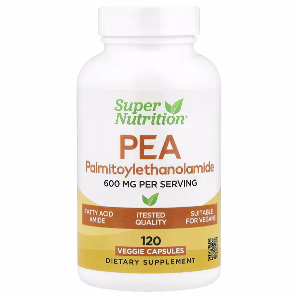 Super Nutrition, PEA (Palmitoylethanolamide), 120 Veggie Capsules (300 mg per Capsule)