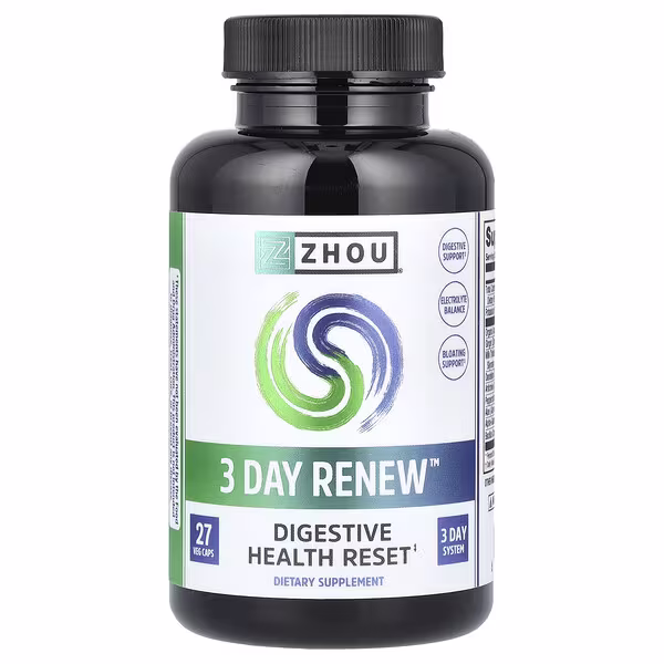 Zhou Nutrition, 3 Day Renew, Digestive Health Reset, 27 Veg Caps