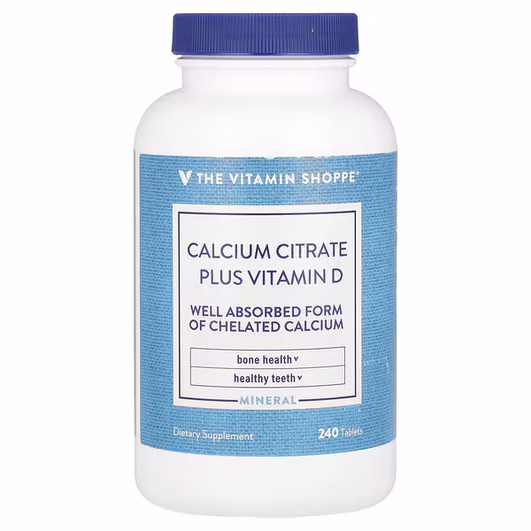 The Vitamin Shoppe, Calcium Citrate Plus Vitamin D, 240 Tablets
