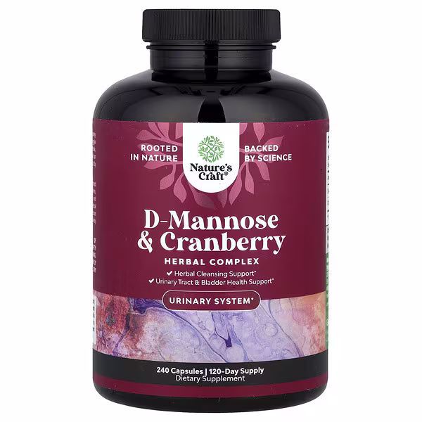 Nature's Craft, D-Mannose & Cranberry, 240 Capsules