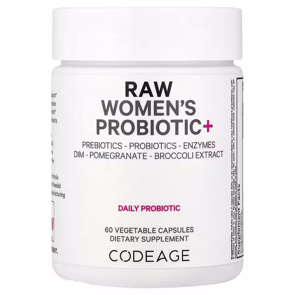 Codeage, RAW Women's Probiotic+, 60 Vegetable Capsules