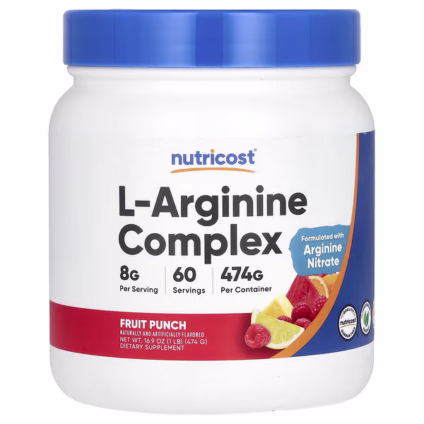 Nutricost, L-Arginine Complex, Fruit Punch, 16.9 oz (474 g)