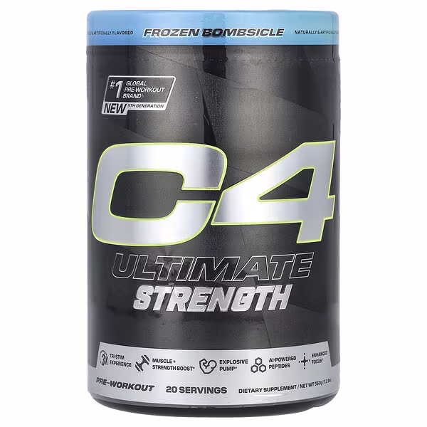 C4 / Cellucor, C4 Ultimate Strength, Pre-Workout, Frozen Bombsicle , 1.2 lbs (550 g)