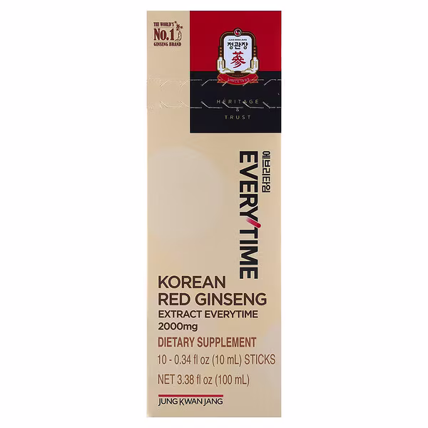 JungKwanJang, Korean Red Ginseng Extract, Everytime, 10 Sticks, 0.34 fl oz (10 ml) Each