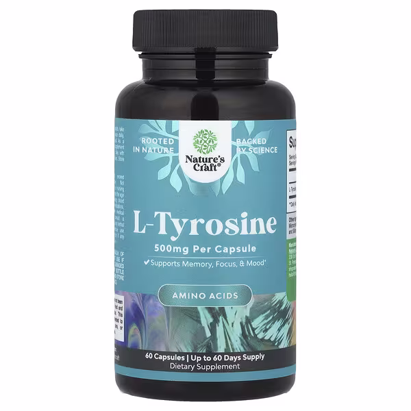 Nature's Craft, L-Tyrosine, 500 mg , 60 Capsules