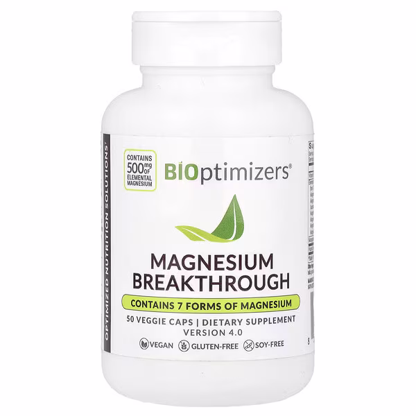 BIOptimizers, Magnesium Breakthrough, 50 Veggie Caps