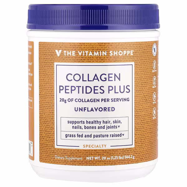 The Vitamin Shoppe, Collagen Peptides Plus, Unflavored, 20 oz (564.2 g)
