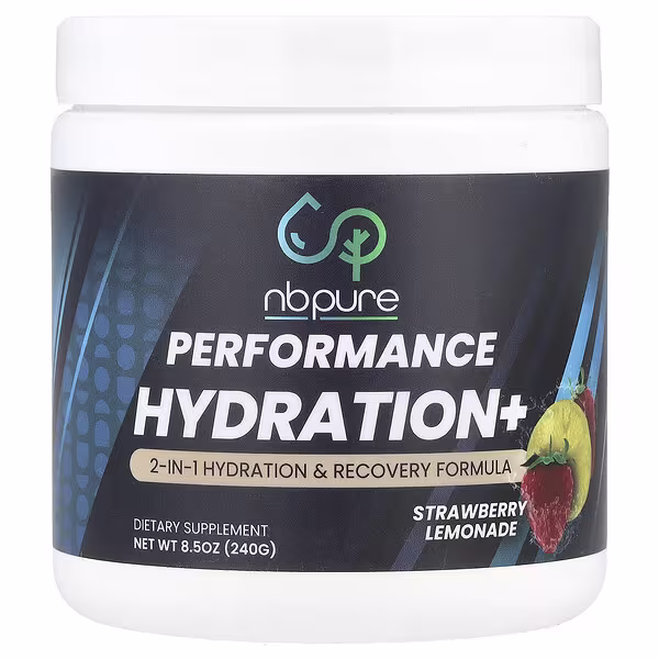NB Pure, Performance Hydration+, Strawberry Lemonade, 8.5 oz (240 g)