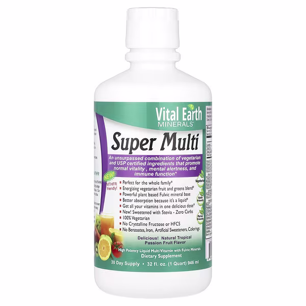 Vital Earth Minerals, Super Multi,  Natural Tropical Passion Fruit, 32 fl oz (946 ml)
