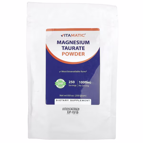 Vitamatic, Magnesium Taurate Powder , 8.8 oz (250 g)