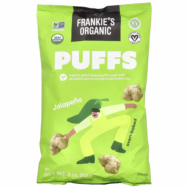 Frankie's Organic, Puffs, Jalapeno, 4 oz (113 g)