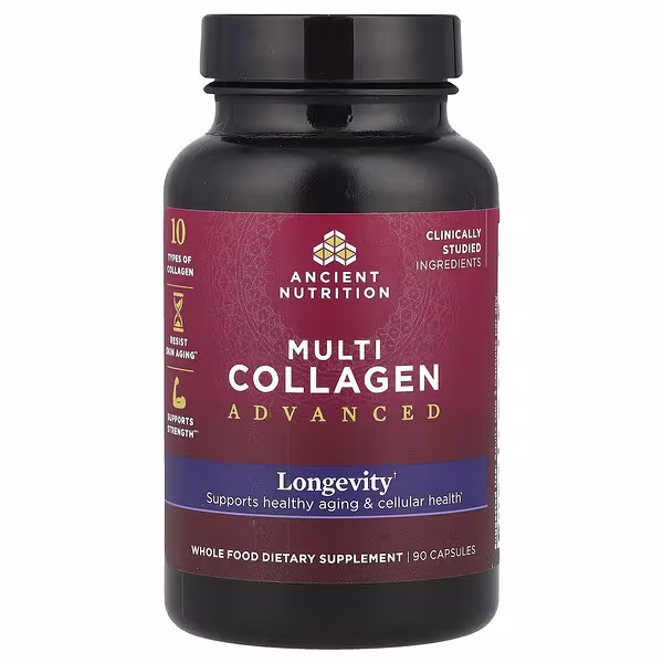 Ancient Nutrition, Multi Collagen Advanced, Longevity, 90 Capsules