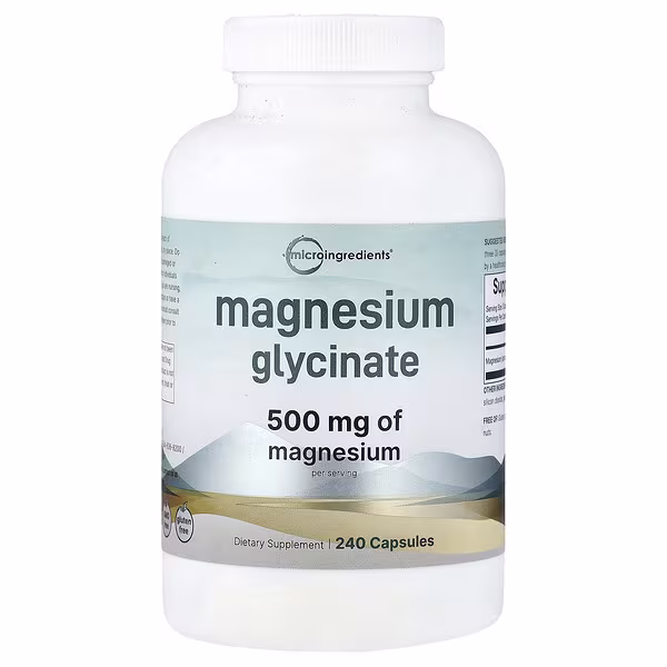 Micro Ingredients, Magnesium Glycinate, 240 Capsules (166 mg per Capsule)