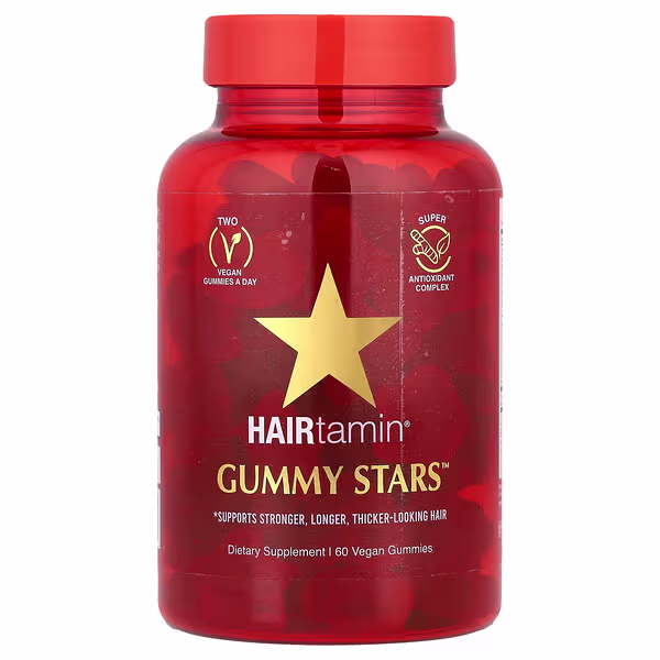 HAIRtamin, Gummy Stars™, Superfruit Medley, 60 Vegan Gummies