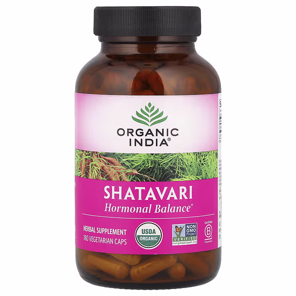 Organic India, Shatavari, 180 Vegetarian Caps (400 mg per Capsule)