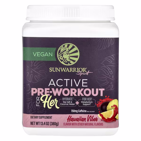 Sunwarrior, Sport, Active Pre-Workout For Her, Hawaiian Vibes, 13.4 oz (380 g)