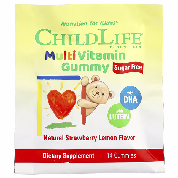 ChildLife Essentials, Multivitamin Gummy, Natural Strawberry Lemon, 14 Gummies