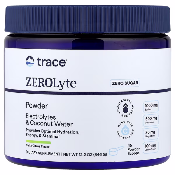 Trace, ZEROLyte Powder, Salty Citrus, 12.2 oz (346 g)