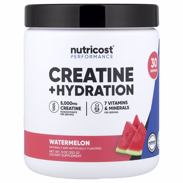 Nutricost, Performance, Creatine + Hydration, Watermelon, 9 oz (252 g)