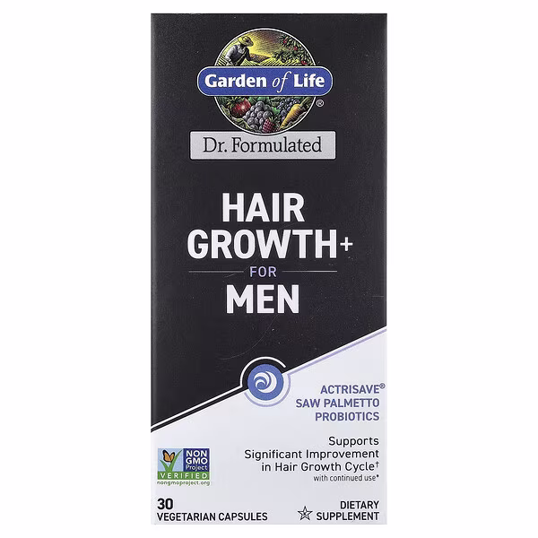 Garden of Life, Hair Growth+ for Men, 30 Vegetarian Capsules