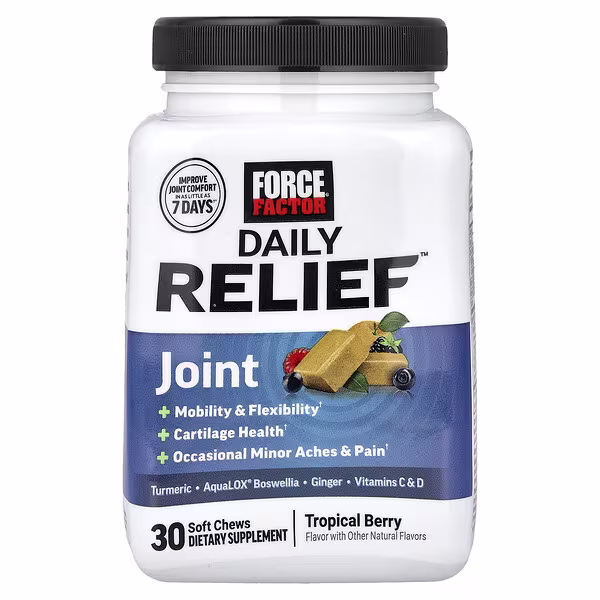 Force Factor, Daily Relief™, Joint, Tropical Berry, 30 Soft Chews