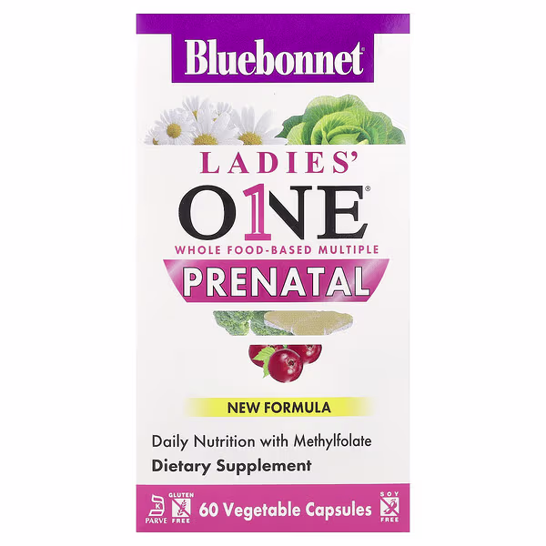 Bluebonnet Nutrition, Ladies' One®, Prenatal, 60 Vegetable Capsules