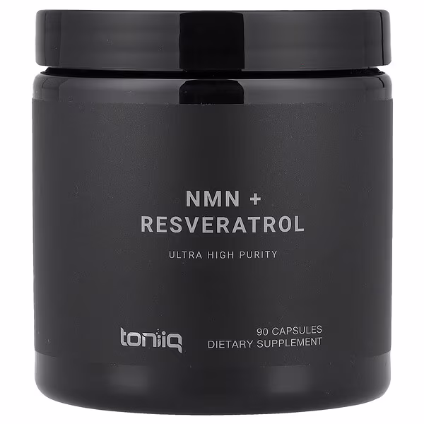 Toniiq, NMN + Resveratrol, 90 Capsules