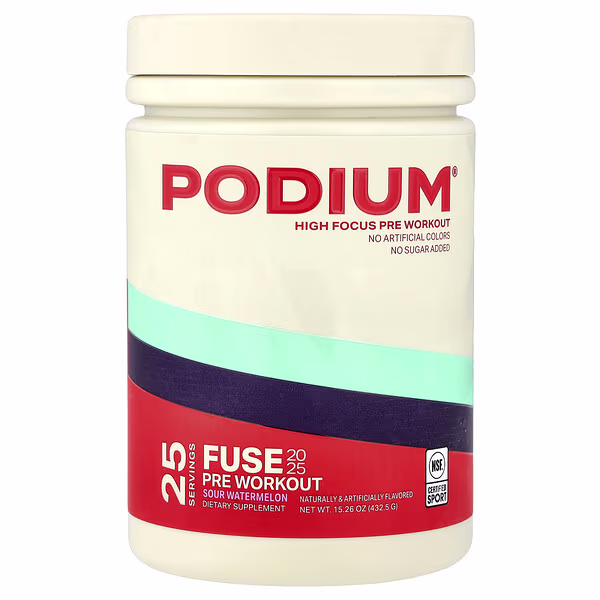 Podium Nutrition, Fuse 2025 Pre Workout, Sour Watermelon, 15.26 oz (432.5 g)