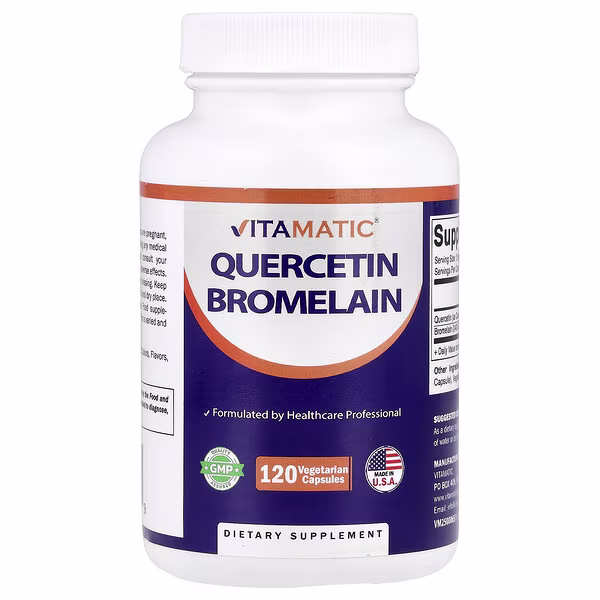 Vitamatic, Quercetin Bromelain, 120 Vegetarian Capsules