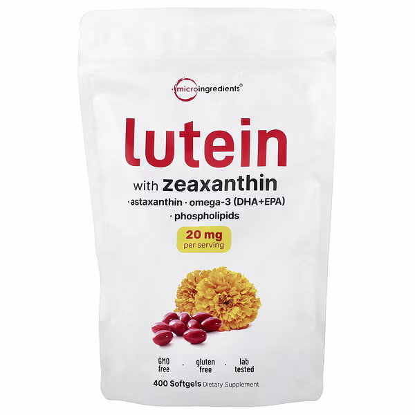Micro Ingredients, Lutein With Zeaxanthin, 400 Softgels