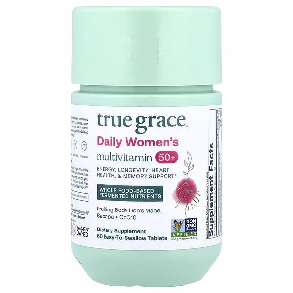 True Grace, Daily Women's Multivitamin 50+, 60 Easy-To-Swallow Tablets