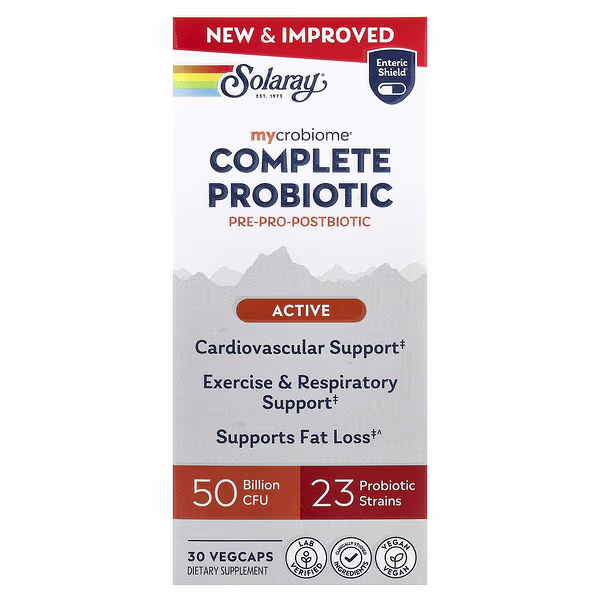 Solaray, Mycrobiome®, Complete Probiotic, Active, 30 VegCaps