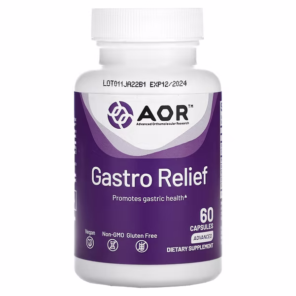 Advanced Orthomolecular Research AOR, Gastro Relief, 60 Capsules