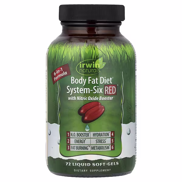 Irwin Naturals, Body Fat Diet, System-Six Red™, 72 Liquid Soft-Gels