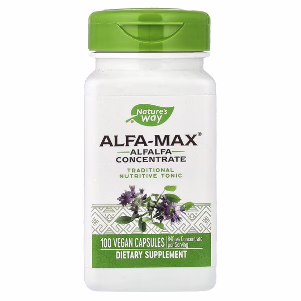 Nature's Way, Alfa-Max®, Alfalfa Concentrate, 100 Vegan Capsules