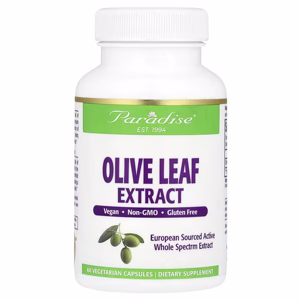 Paradise Herbs, Olive Leaf Extract, 60 Vegetarian Capsules (250 mg per Capsule)