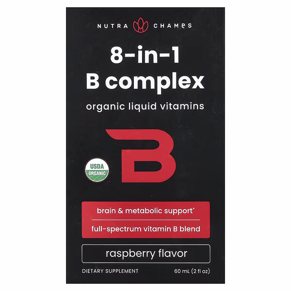 NutraChamps, 8-In-1 B Complex, Raspberry, 2 fl oz (60 ml)