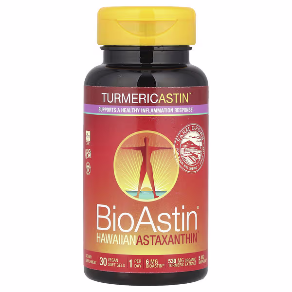 Nutrex Hawaii, Turmericastin™, BioAstin® Hawaiian Astaxanthin®, 30 Vegan Soft Gels