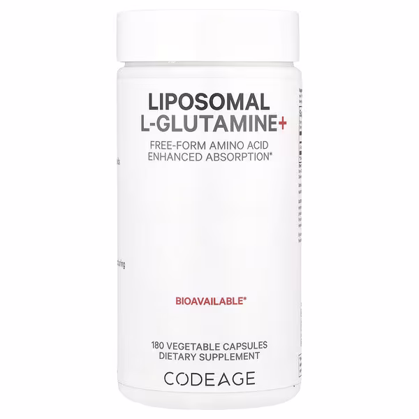 Codeage, Liposomal L-Glutamine+, 180 Vegetable Capsules (500 mg per Capsule)