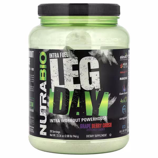 NutraBio, Intra Fuel, Leg Day™, Grape Berry Crush, 2.08 lb (946 g)