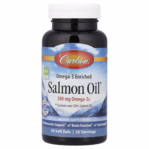 Carlson, Omega-3 Enriched Salmon Oil, 50 Soft Gels
