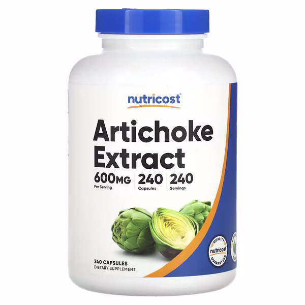 Nutricost, Artichoke Extract, 600 mg, 240 Capsules