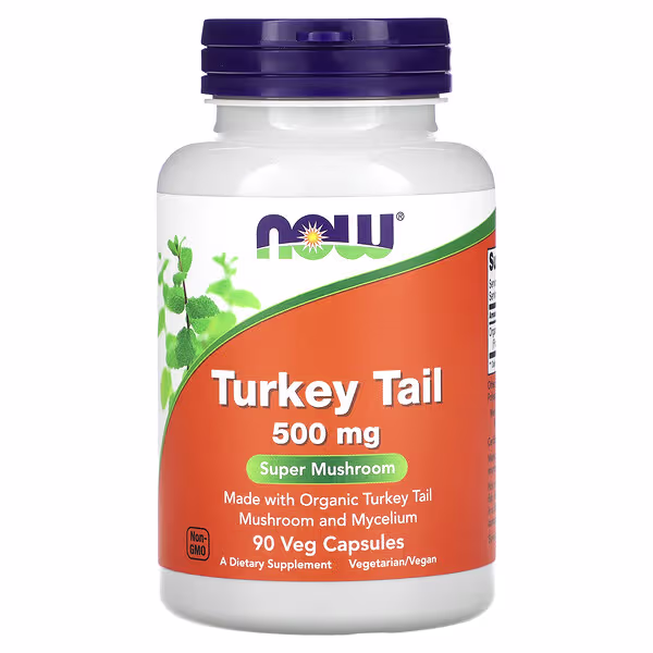 NOW Foods, Turkey Tail, 500 mg, 90 Veg Capsules