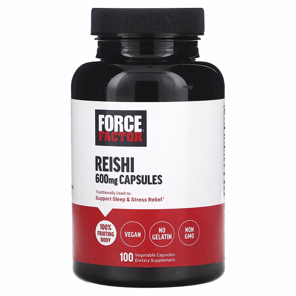 Force Factor, Reishi, 600 mg, 100 Vegetable Capsules