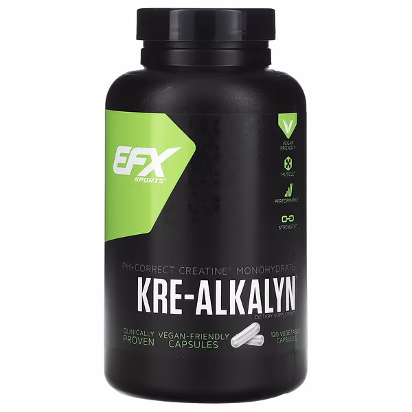 EFX Sports, Kre-Alkalyn, 120 Vegetable Capsules (750 mg per Capsule)
