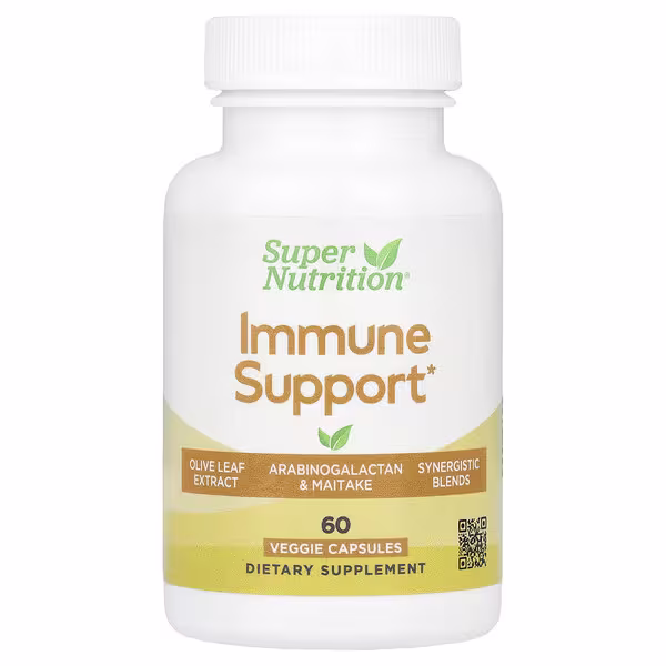 Super Nutrition, Immune Support with Arabinogalactan, Maitake Mushroom Extract, Eleuthero Extract, and Green Tea Extract, 60  Veggie Capsules
