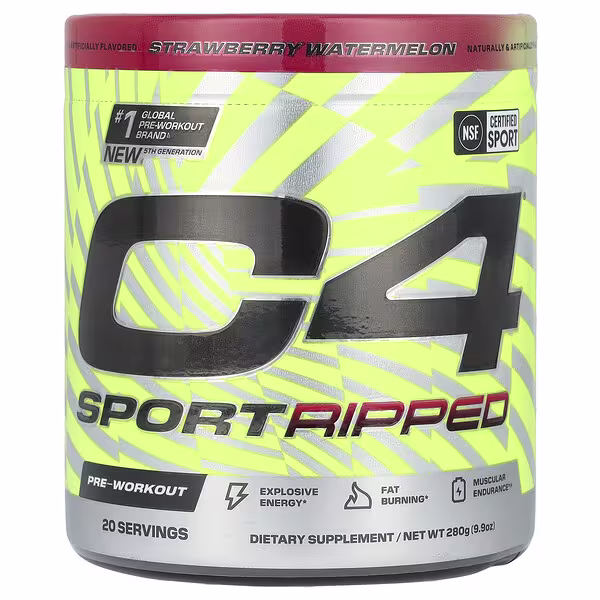 C4 / Cellucor, C4® Sport Ripped, Pre-Workout, Strawberry Watermelon, 9.9 oz (280 g)